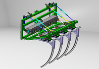 双机架式振动深松机