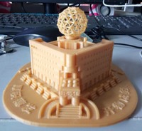 3D打印高校标志建筑音乐盒