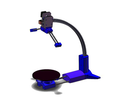 轉盤加導軌3D掃描儀創新設計