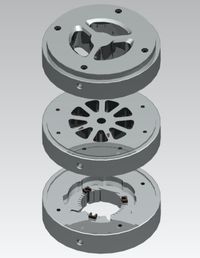 典型铝合金电动机外壳挤压模