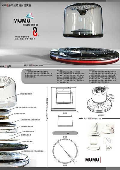 MUMU磁悬浮多功能加湿照明香薰​