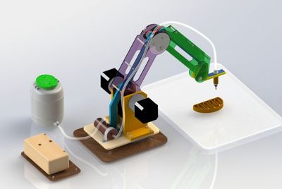 一种桌面型机械臂式巧克力3D打印机的设计