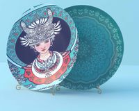 基于苗族文化设计的收藏彩碟