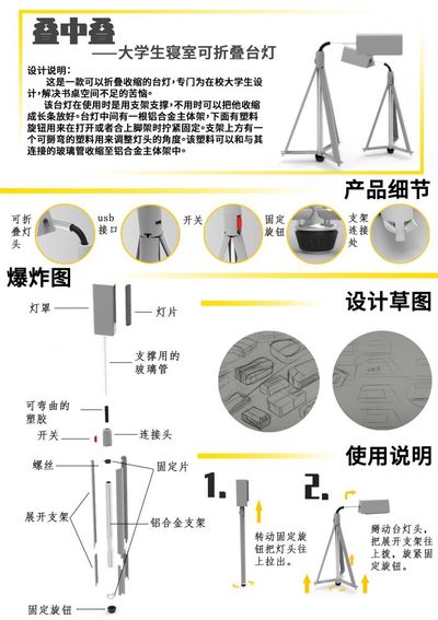 可以折疊的臺燈