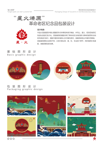 “星火燎原”革命老区纪念品包装设计