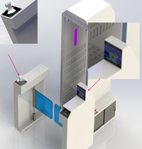 电子测温消毒一体安全闸机通道