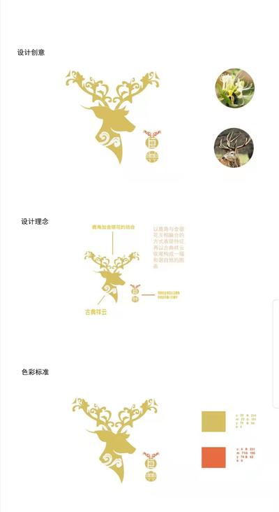巨鹿角上的金银花