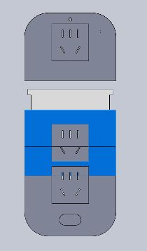 可伸缩一体化插线板