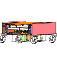 一种仓库巷道爬升货架的分体式AGV