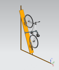 导轨立式自行车停放装置