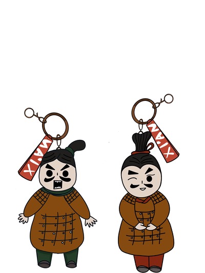 兵马俑钥匙扣