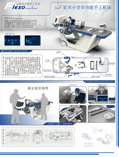 家庭小型多功能手工机床设计