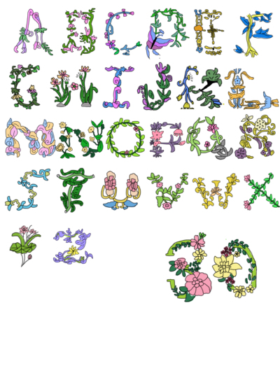 花卉26个字母