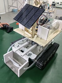 新能源路面积水处理智能履带小车