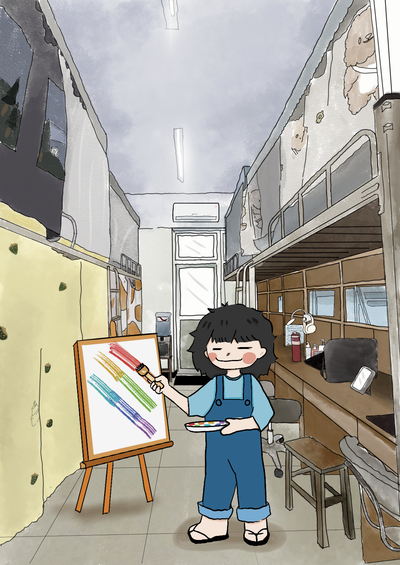 《女大学生没课在宿舍的一天》