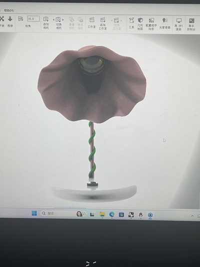 牡丹花造型台灯