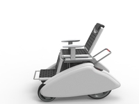 可拉伸和旋转轮椅护理床