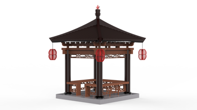 中式凉亭