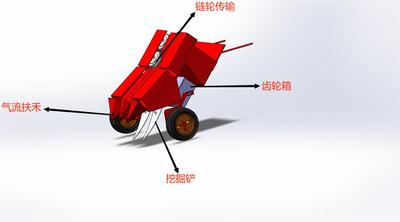 气流扶禾式菠菜收获机