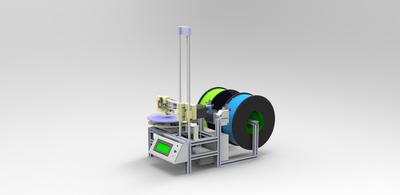 基于FDM技术极坐标式双色3D打印机