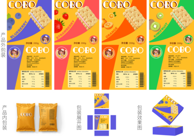 cobo饼干包装设计