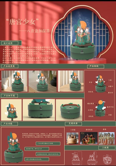 “唐宫少女”八音盒加湿器