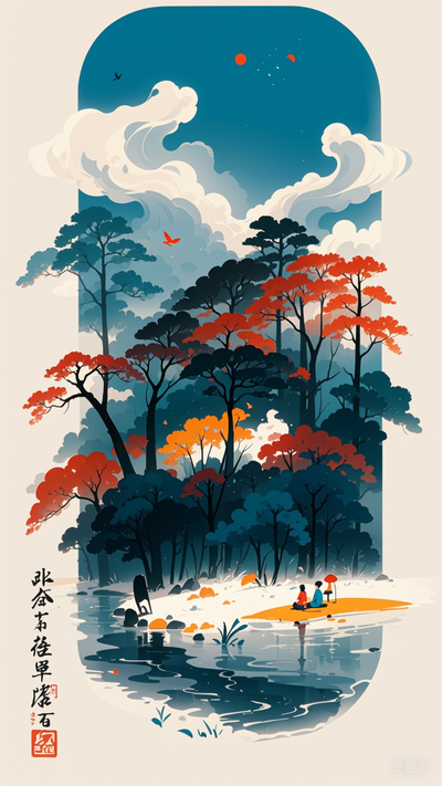 《秋日品橘》