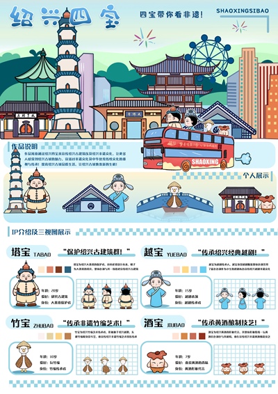 《数字技术重现非遗——绍兴四宝文创设计》