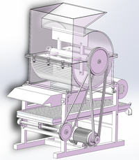 刮板式花生剥壳机