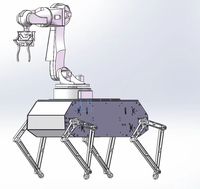 四足并联机械臂物流搬运机器