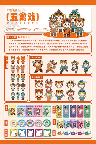 “五禽戏”文创系列形象设计
