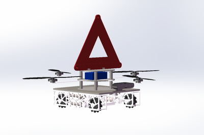 陆空警示牌无人车