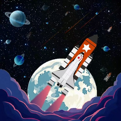 红色的星即将升空