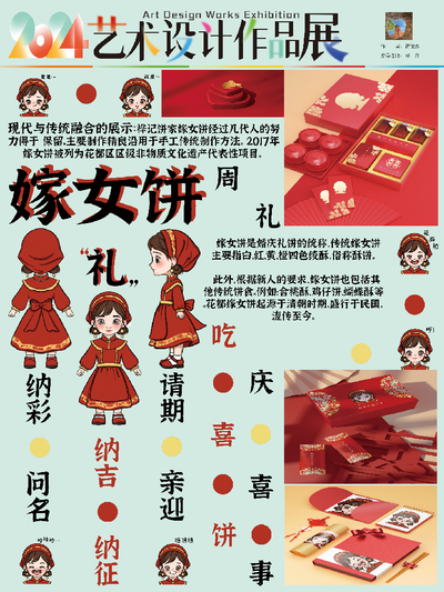 非遗之嫁女饼IP设计