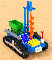 “漠境智耘”——仿生形态耦合AI决策的荒漠精准种植机器人系统