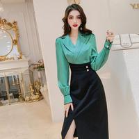 职场女性优雅长裙穿搭